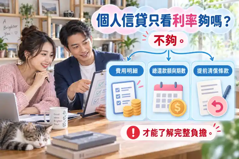 個人信貸只看利率夠嗎?主題示意
