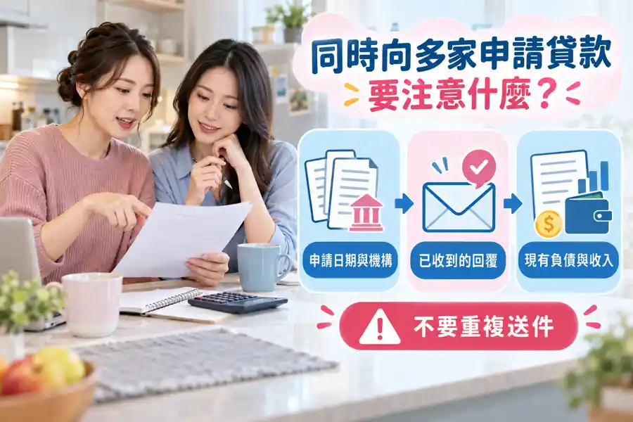 同時向多家申請貸款要注意什麼?主題示意
